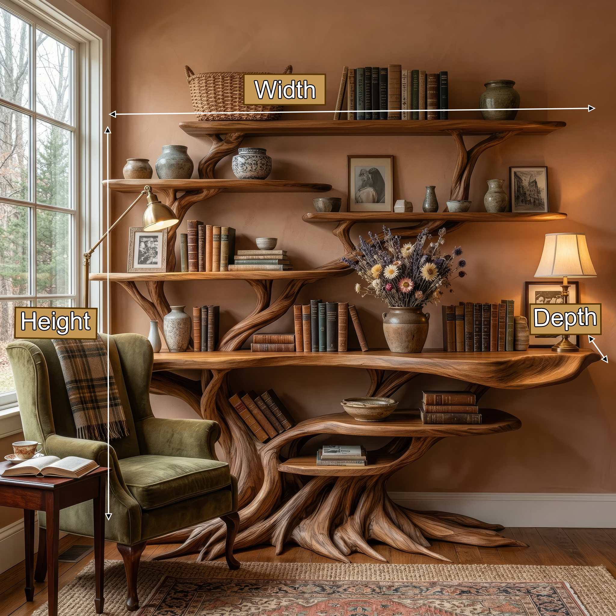 Console Table With Shelves 89485 1