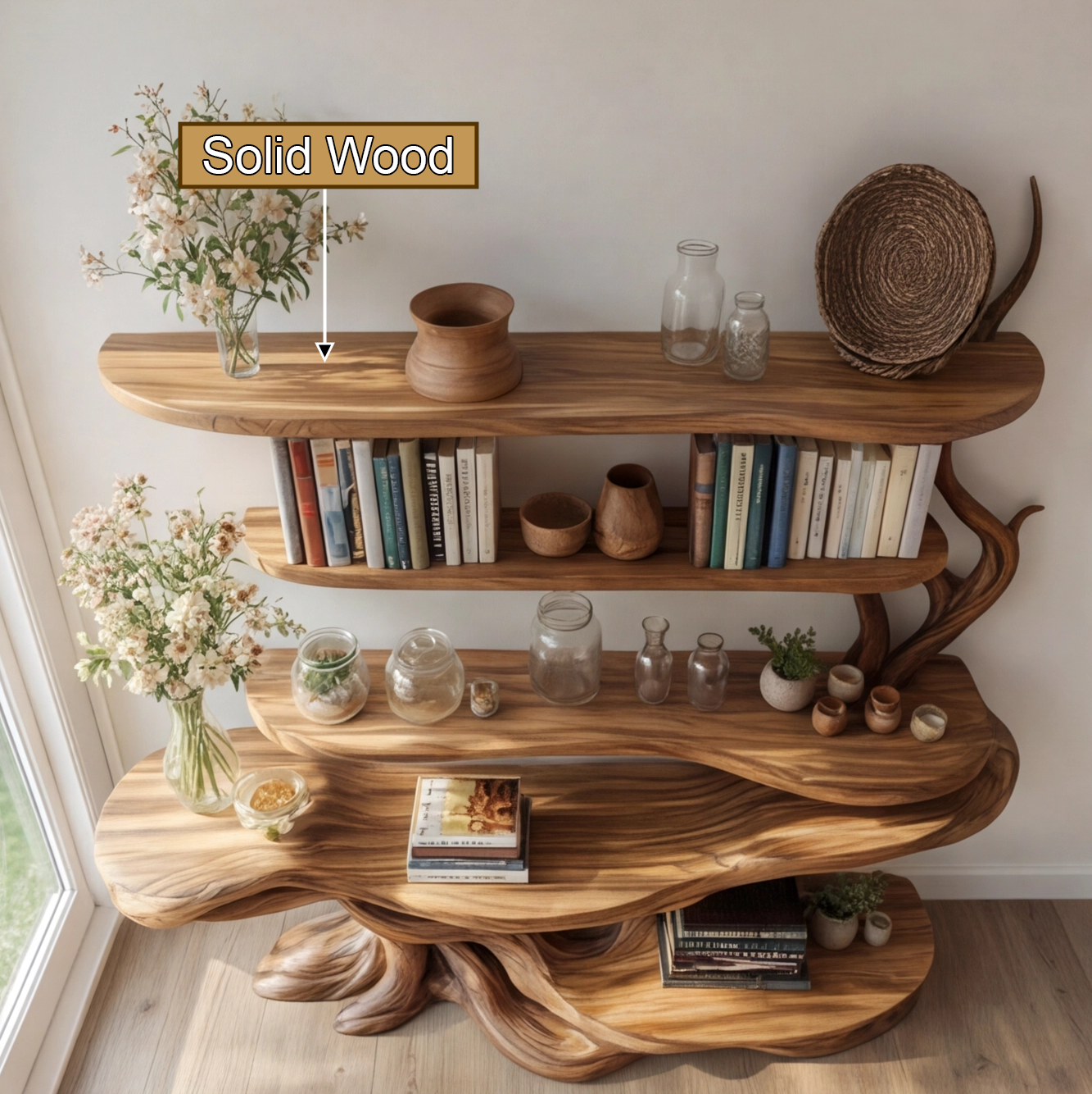 Console Table with Shelves 3