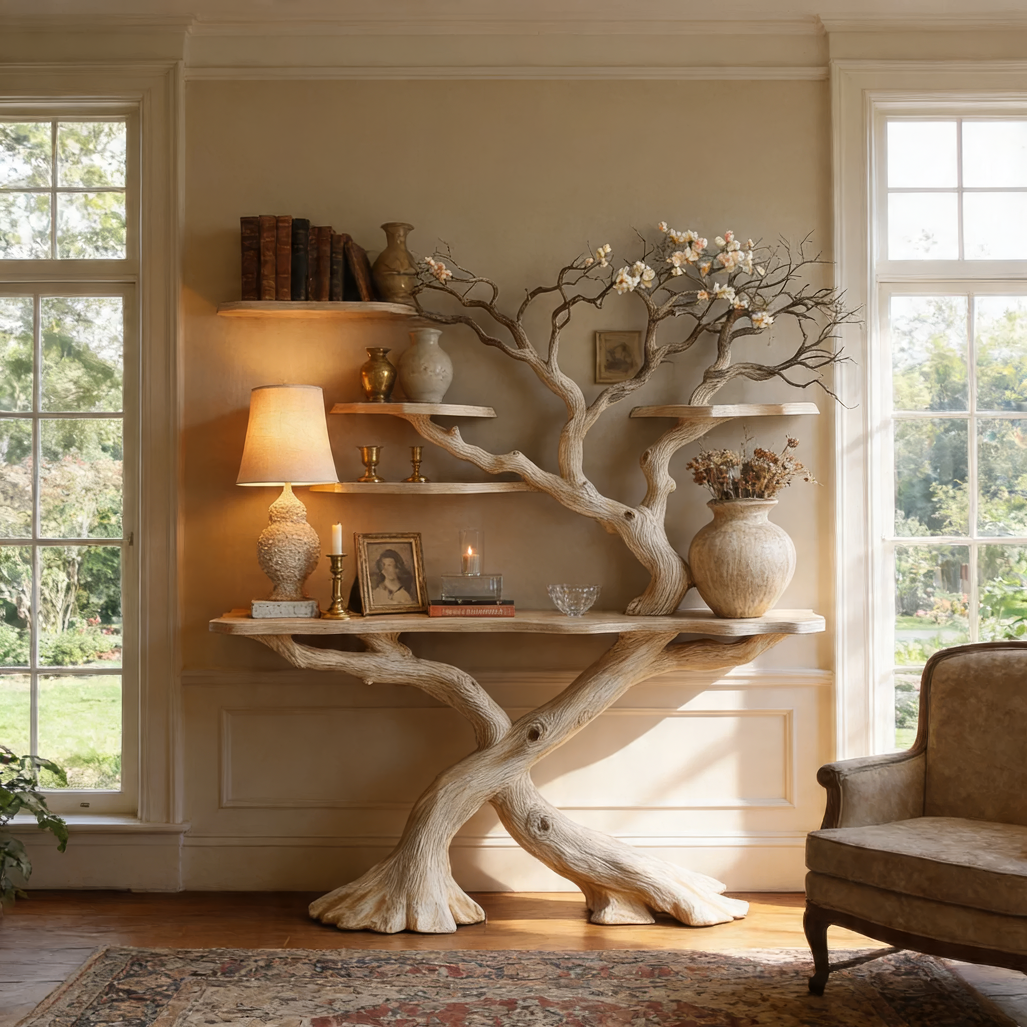 Console Table with Shelves 4