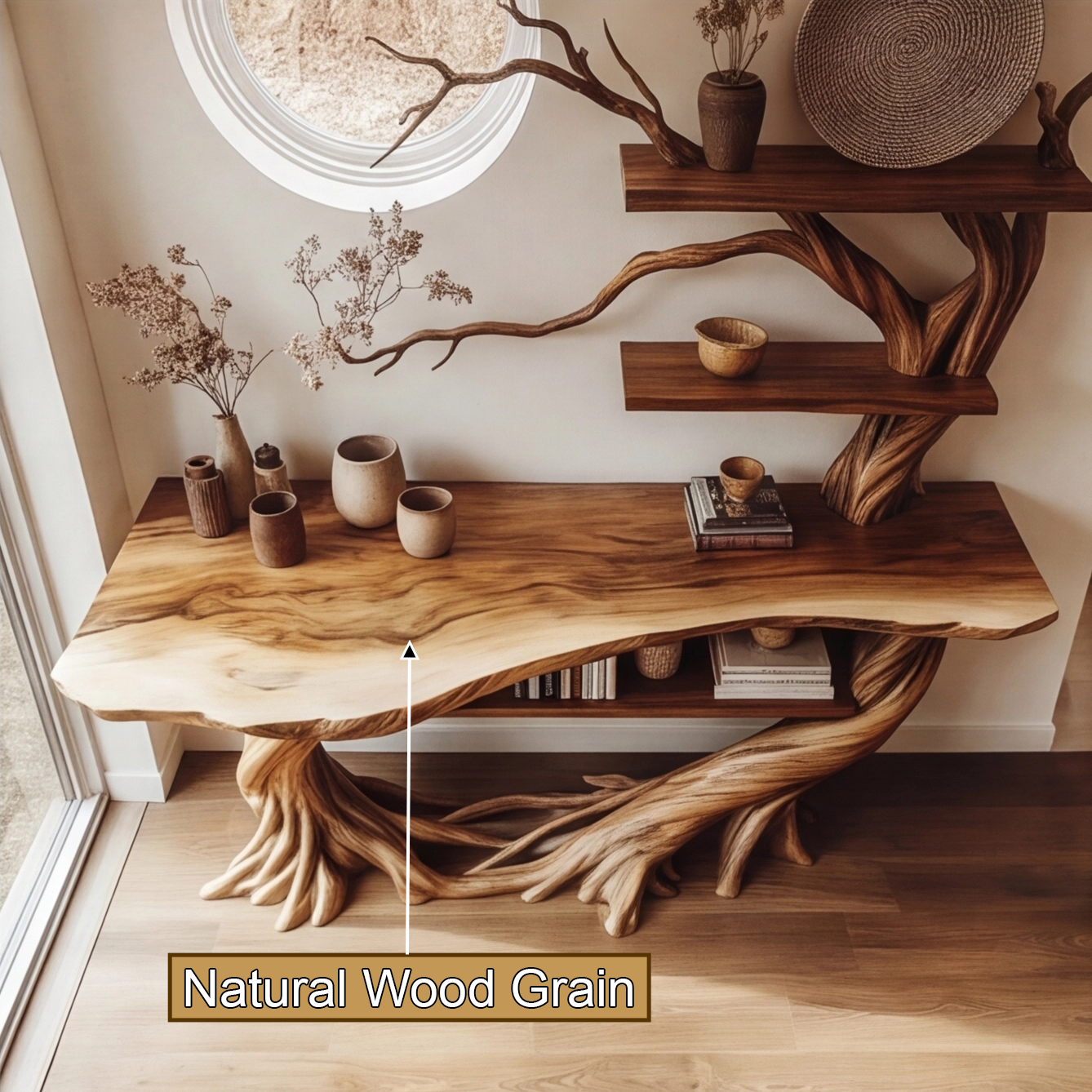 console table with shelves 3