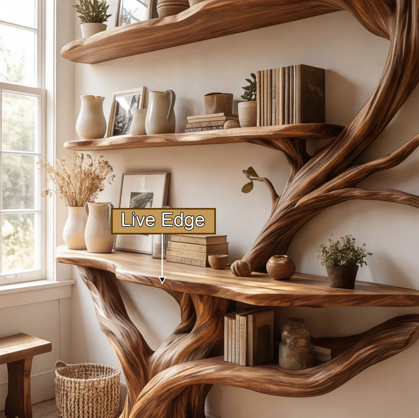 console table with shelves 2