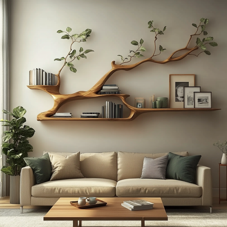 Wall Mounted Tree Bookshelf 38651 1