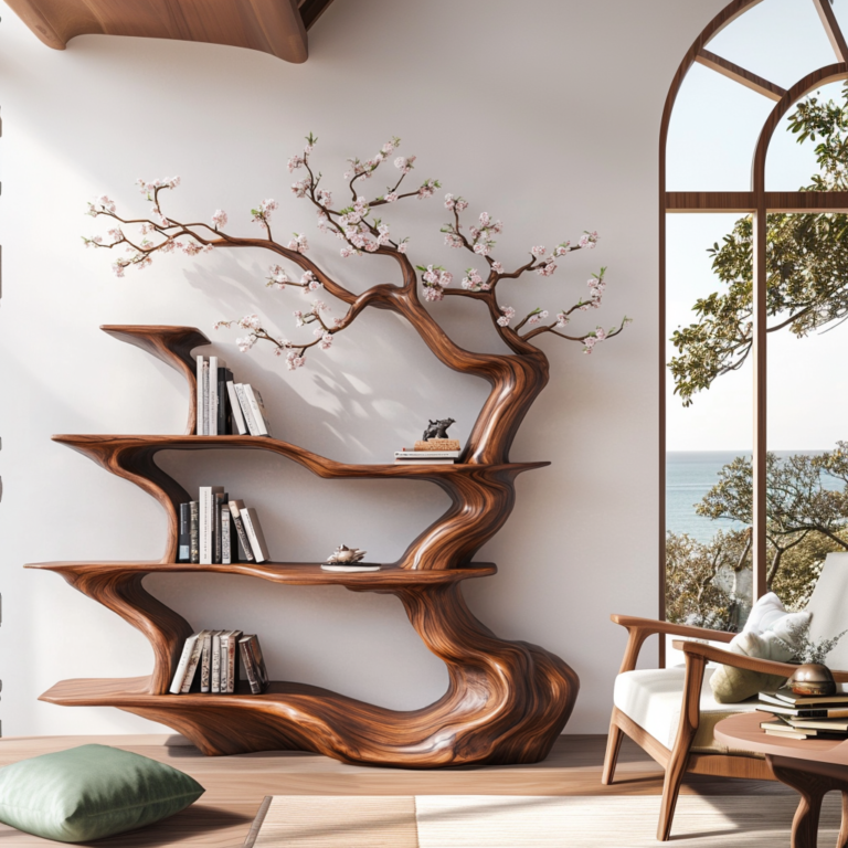 Wooden Tree Bookshelf 7071 2