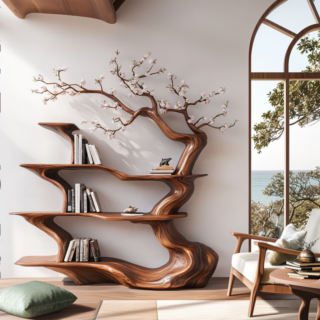 Wooden Tree Bookshelf 7071 2